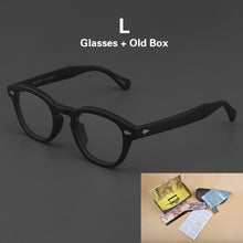 Load image into Gallery viewer, Johnny Depp Glasses Men LEMTOSH Computer Goggles Clean Lens Brand Vintage Matte Black Acetate Optical Eyeglasses Frame Women
