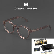 Load image into Gallery viewer, Johnny Depp Glasses Men LEMTOSH Computer Goggles Clean Lens Brand Vintage Pink Acetate Optical Eyeglasses Frame Women
