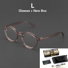 Load image into Gallery viewer, Johnny Depp Glasses Men LEMTOSH Computer Goggles Clean Lens Brand Vintage Pink Acetate Optical Eyeglasses Frame Women