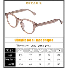 Load image into Gallery viewer, Johnny Depp Glasses Men LEMTOSH Computer Goggles Clean Lens Brand Vintage Pink Acetate Optical Eyeglasses Frame Women
