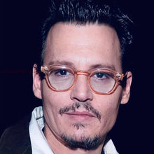 Load image into Gallery viewer, Johnny Depp Glasses Men LEMTOSH Computer Goggles Clean Lens Brand Vintage Pink Acetate Optical Eyeglasses Frame Women