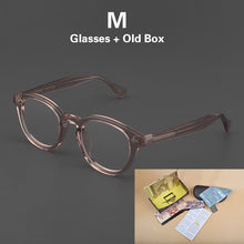 Load image into Gallery viewer, Johnny Depp Glasses Men LEMTOSH Computer Goggles Clean Lens Brand Vintage Pink Acetate Optical Eyeglasses Frame Women