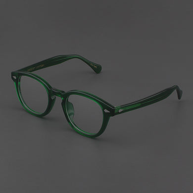 Johnny Depp Glasses Men Women LEMTOSH Computer Goggles Clean Lens Brand Vintage Green Acetate Optical Eyeglasses Frame