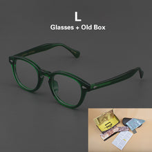 Load image into Gallery viewer, Johnny Depp Glasses Men Women LEMTOSH Computer Goggles Clean Lens Brand Vintage Green Acetate Optical Eyeglasses Frame