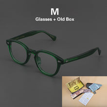 Load image into Gallery viewer, Johnny Depp Glasses Men Women LEMTOSH Computer Goggles Clean Lens Brand Vintage Green Acetate Optical Eyeglasses Frame