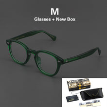 Load image into Gallery viewer, Johnny Depp Glasses Men Women LEMTOSH Computer Goggles Clean Lens Brand Vintage Green Acetate Optical Eyeglasses Frame