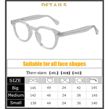 Load image into Gallery viewer, Johnny Depp Glasses Men Women LEMTOSH Computer Goggles Clean Lens Brand Vintage Transparent Acetate Optical Eyeglasses Frame