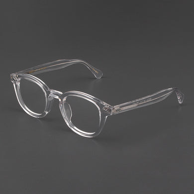 Johnny Depp Glasses Men Women LEMTOSH Computer Goggles Clean Lens Brand Vintage Transparent Acetate Optical Eyeglasses Frame