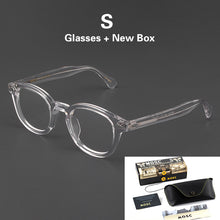Load image into Gallery viewer, Johnny Depp Glasses Men Women LEMTOSH Computer Goggles Clean Lens Brand Vintage Transparent Acetate Optical Eyeglasses Frame