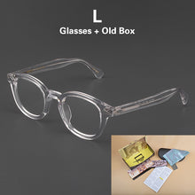 Load image into Gallery viewer, Johnny Depp Glasses Men Women LEMTOSH Computer Goggles Clean Lens Brand Vintage Transparent Acetate Optical Eyeglasses Frame