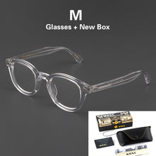 Load image into Gallery viewer, Johnny Depp Glasses Men Women LEMTOSH Computer Goggles Clean Lens Brand Vintage Transparent Acetate Optical Eyeglasses Frame