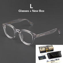 Load image into Gallery viewer, Johnny Depp Glasses Men Women LEMTOSH Computer Goggles Clean Lens Brand Vintage Transparent Acetate Optical Eyeglasses Frame