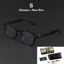 Load image into Gallery viewer, Johnny Depp LEMTOSH Glasses Men Computer Goggles Clean Lens Brand Vintage Twilight Black Acetate Optical Eyeglasses Frame Women