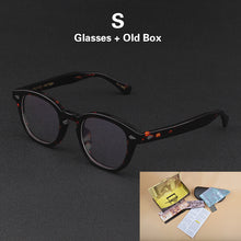 Load image into Gallery viewer, Johnny Depp LEMTOSH Glasses Men Computer Goggles Clean Lens Brand Vintage Twilight Black Acetate Optical Eyeglasses Frame Women