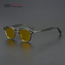 Load image into Gallery viewer, Johnny Depp LEMTOSH Retro Eyewear Acetate Oval Sunglasses For Men And Women HD UV400 Night Vision Driving Sun glasses Polarized
