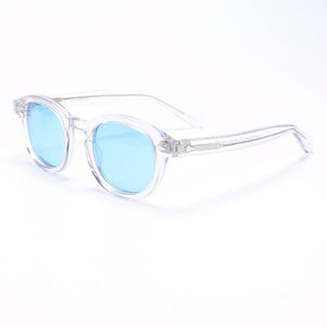 Johnny Depp LEMTOSH Sunglasses Men Polarized Vintage Round Imported Acetate Sun Glasses Women Prescription Eyewear Oculos