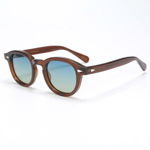 Johnny Depp LEMTOSH Sunglasses Men Polarized Vintage Round Imported Acetate Sun Glasses Women Prescription Eyewear Oculos