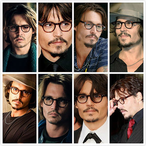 Johnny Depp Round retro Acetate frame optical eyeglasses frame clear lens glasses frame women men myopia spectacles prescription