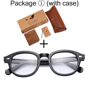Johnny Depp Round retro Acetate frame optical eyeglasses frame clear lens glasses frame women men myopia spectacles prescription