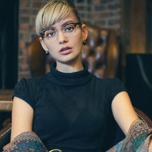 Carica l&#39;immagine nel visualizzatore di Gallery, Johnny Depp Round retro Acetate frame optical eyeglasses frame clear lens glasses frame women men myopia spectacles prescription