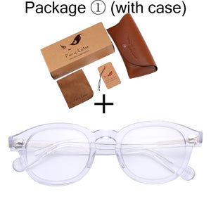 Johnny Depp Round retro Acetate frame optical eyeglasses frame clear lens glasses frame women men myopia spectacles prescription