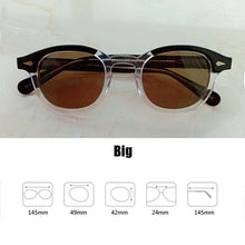 Carica l&#39;immagine nel visualizzatore di Gallery, Johnny Depp Sunglasses Men Driving Polarized Sun Glasses Woman Acetate Glasses Frame Brand Vintage Goggles UV400