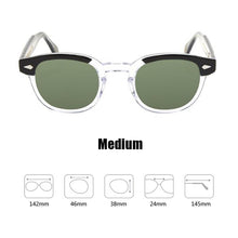 Load image into Gallery viewer, Johnny Depp Sunglasses Men Driving Shade Polarized Sun Glasses Green Lens Woman Brand Vintage Acetate Glasses Frame With Box
