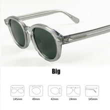 Load image into Gallery viewer, Johnny Depp Sunglasses Men Driving Shade Polarized Sun Glasses Green Lens Woman Brand Vintage Acetate Glasses Frame With Box
