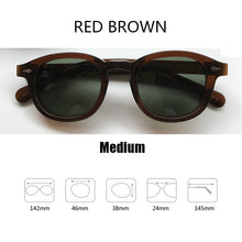 Load image into Gallery viewer, Johnny Depp Sunglasses Men Driving Shade Polarized Sun Glasses Green Lens Woman Brand Vintage Acetate Glasses Frame With Box