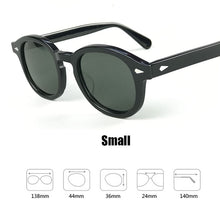 Load image into Gallery viewer, Johnny Depp Sunglasses Men Driving Shade Polarized Sun Glasses Green Lens Woman Brand Vintage Acetate Glasses Frame With Box