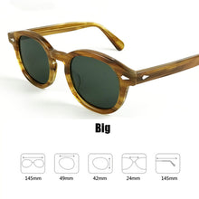 Load image into Gallery viewer, Johnny Depp Sunglasses Men Driving Shade Polarized Sun Glasses Green Lens Woman Brand Vintage Acetate Glasses Frame With Box