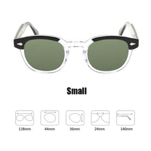 Load image into Gallery viewer, Johnny Depp Sunglasses Men Driving Shade Polarized Sun Glasses Green Lens Woman Brand Vintage Acetate Glasses Frame With Box