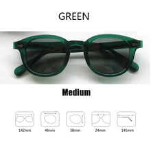 Load image into Gallery viewer, Johnny Depp Sunglasses Men Driving Shade Polarized Sun Glasses Green Lens Woman Brand Vintage Acetate Glasses Frame With Box