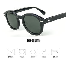 Load image into Gallery viewer, Johnny Depp Sunglasses Men Driving Shade Polarized Sun Glasses Green Lens Woman Brand Vintage Acetate Glasses Frame With Box