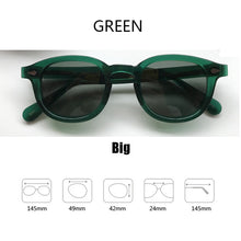 Load image into Gallery viewer, Johnny Depp Sunglasses Men Driving Shade Polarized Sun Glasses Green Lens Woman Brand Vintage Acetate Glasses Frame With Box