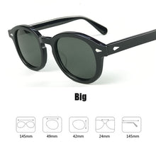 Load image into Gallery viewer, Johnny Depp Sunglasses Men Driving Shade Polarized Sun Glasses Green Lens Woman Brand Vintage Acetate Glasses Frame With Box