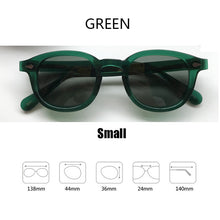 Load image into Gallery viewer, Johnny Depp Sunglasses Men Driving Shade Polarized Sun Glasses Green Lens Woman Brand Vintage Acetate Glasses Frame With Box