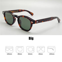 Load image into Gallery viewer, Johnny Depp Sunglasses Men Driving Shade Polarized Sun Glasses Green Lens Woman Brand Vintage Acetate Glasses Frame With Box