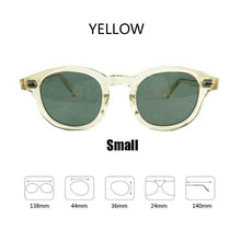 Load image into Gallery viewer, Johnny Depp Sunglasses Men Woman Brand vintage Acetate Frame Top quality Driving Polarized Sunglasses Green Lens With Box SQ17