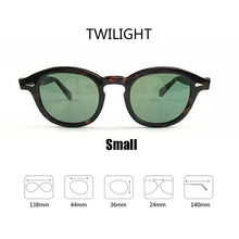 Load image into Gallery viewer, Johnny Depp Sunglasses Men Woman Brand vintage Acetate Frame Top quality Driving Polarized Sunglasses Green Lens With Box SQ17