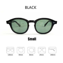 Load image into Gallery viewer, Johnny Depp Sunglasses Men Woman Brand vintage Acetate Frame Top quality Driving Polarized Sunglasses Green Lens With Box SQ17