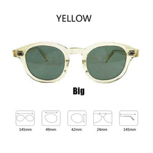 Load image into Gallery viewer, Johnny Depp Sunglasses Men Woman Brand vintage Acetate Frame Top quality Driving Polarized Sunglasses Green Lens With Box SQ17