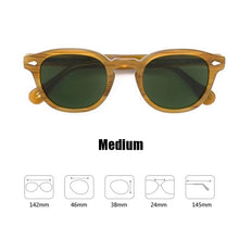 Load image into Gallery viewer, Johnny Depp Sunglasses Men Woman Brand vintage Acetate Frame Top quality Driving Polarized Sunglasses Green Lens With Box SQ17