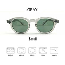 Load image into Gallery viewer, Johnny Depp Sunglasses Men Woman Brand vintage Acetate Frame Top quality Driving Polarized Sunglasses Green Lens With Box SQ17