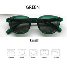 Load image into Gallery viewer, Johnny Depp Sunglasses Men Woman Brand vintage Acetate Frame Top quality Driving Polarized Sunglasses Green Lens With Box SQ17