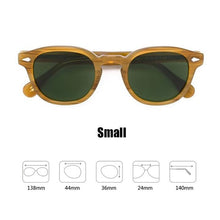 Load image into Gallery viewer, Johnny Depp Sunglasses Men Woman Brand vintage Acetate Frame Top quality Driving Polarized Sunglasses Green Lens With Box SQ17