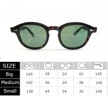 Load image into Gallery viewer, Johnny Depp Sunglasses Men Woman Brand vintage Acetate Frame Top quality Driving Polarized Sunglasses Green Lens With Box SQ17
