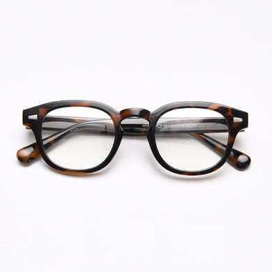 Johnny Depp glasses men's anti-blue light computer goggles round transparent optical women's brand design TR90 retro frame