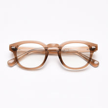 Load image into Gallery viewer, Johnny Depp glasses men&#39;s anti-blue light computer goggles round transparent optical women&#39;s brand design TR90 retro frame