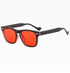 Johnny Depp rectangle Rivet sunglasses women men 2023 red blue yellow leopard wayfaring sun glasses retro oculos de sol feminino
